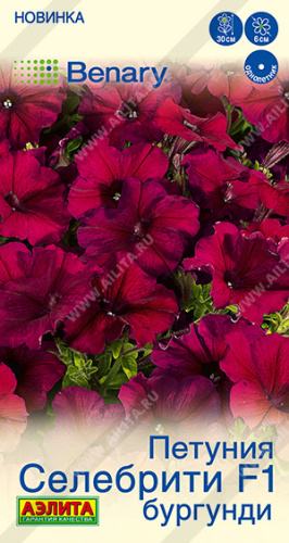 Петуния Селебрити F1 бургунди  многоцветковая