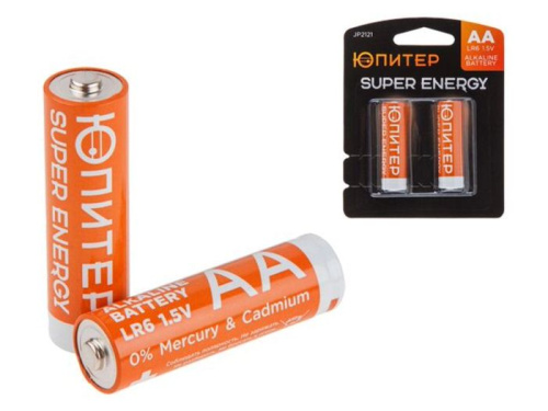 Батарейка AA LR6 1,5V alkaline 2шт. ЮПИТЕР, арт.JP2121/12