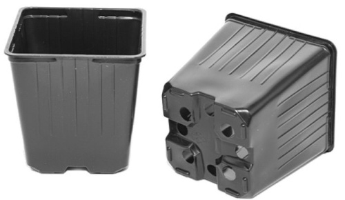 Горшок  1л 11*11*11см формованный квадратный