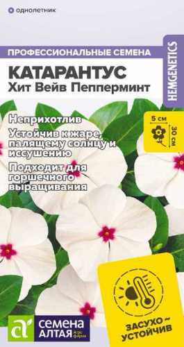 Катарантус Хит Вейв Пепперминт