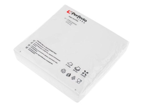 Салфетки бумажные PRO COLOUR, 25 шт., белые, PERFECTO LINEА