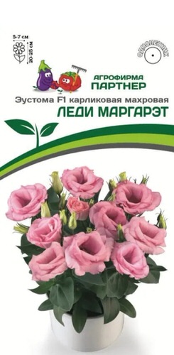 Эустома Леди F1 Маргарет карлик. махр. нежная розовая
