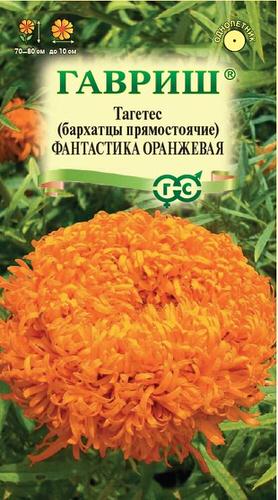 Бархатцы Фантастика оранжевая прямостоячие