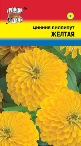 Цинния лиллипут Желтая