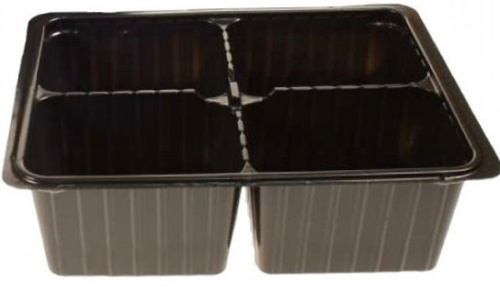 Кассета мини 4 ячейки 16.8*12.3*6см (термоформ.)